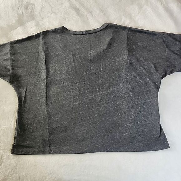 The Beatles Heathered Gray Crop Tee With Graphics Let It Be Size Medium - Picture 7 of 7